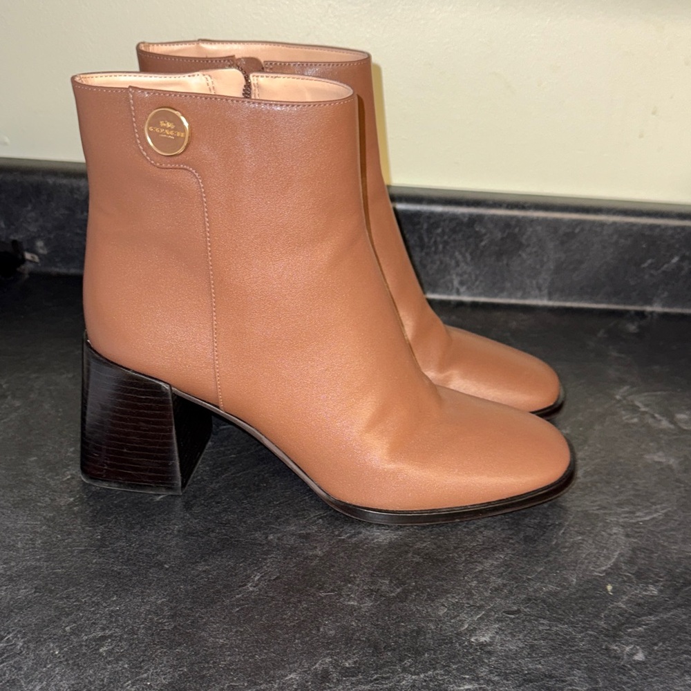 Coach Brown Heeled Boots